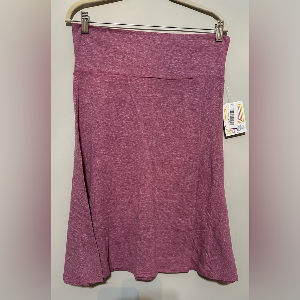 Nwt lularoe azure skirt heather pink size xl